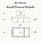 Small 20-Drawer Cabinet – Stackable Clear Organizer for Hardware, Beads, Plastic Bricks, Office, and Craft Storage (Made in Korea, Gray)